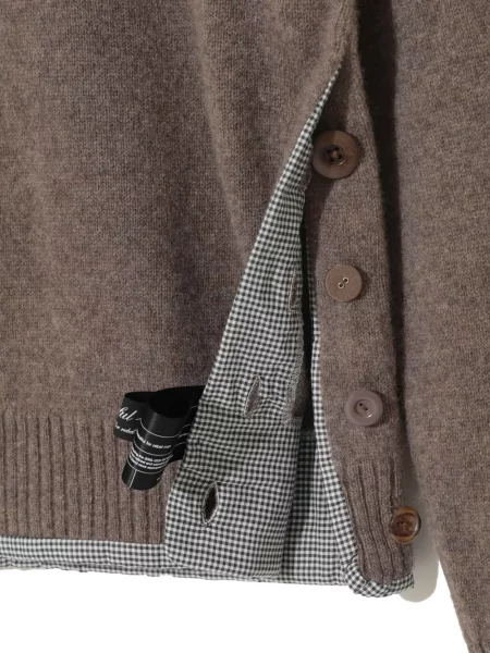 Кариран пуловер Undercover кафяво