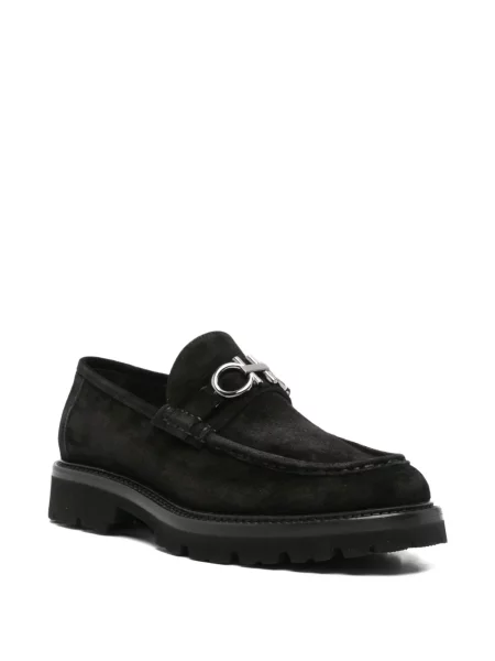 Pantofi loafer John Harrison din piele de căprioară negru