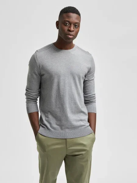 SELECTED HOMME Pulover Berg' gri