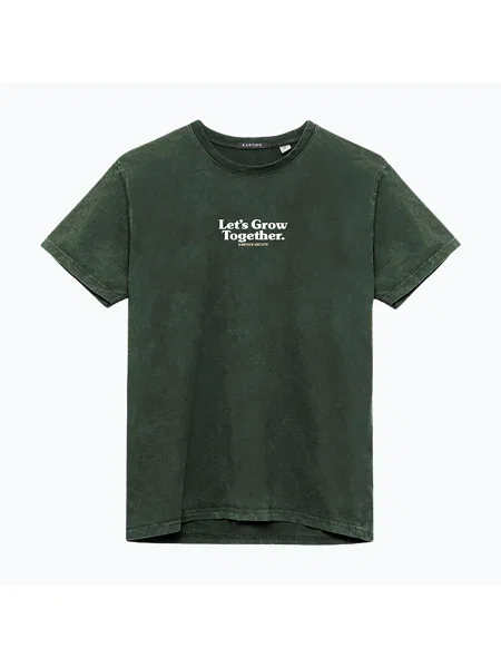 Tricou pentru bărbați Kaotiko Washed Let's Grow heura