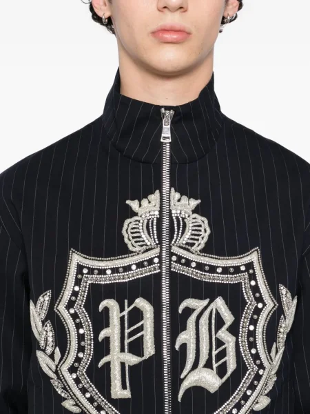 Geacă Balmain de cristal albastru