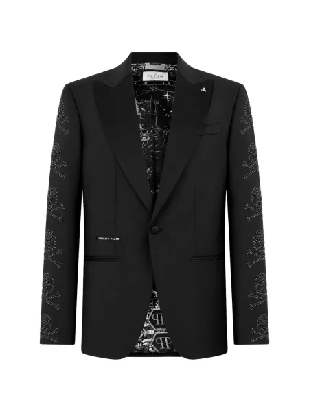 Sacou Philipp Plein cu strasuri negru