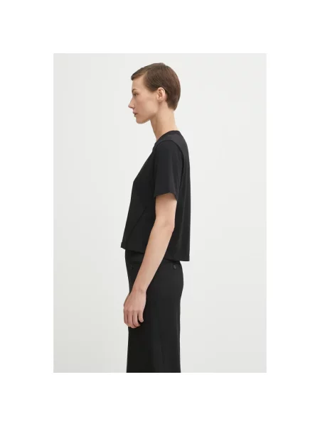 Haftowana krótka koszulka Jw Anderson czarna