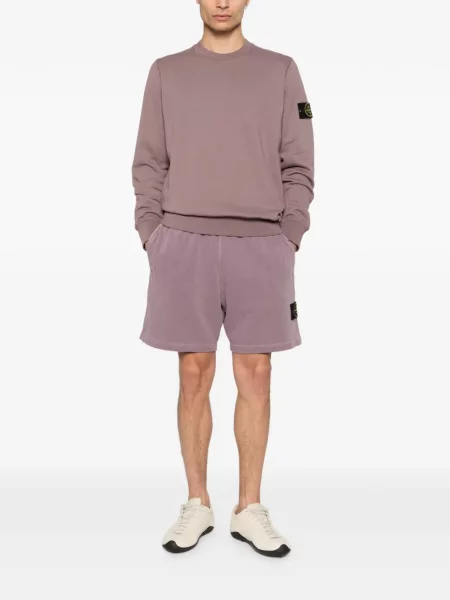 Pantaloni scurți Stone Island cu strasuri roz