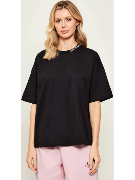 Juicy Couture Tricou BOYFRIEND | Oversize fit negru