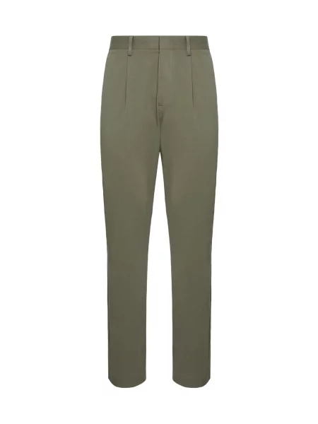 Boggi Milano Kalhoty se sklady v pase olivová