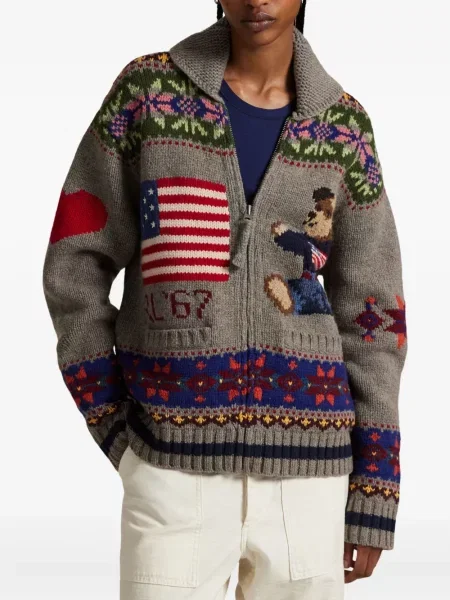 Slip de baie Polo Ralph Lauren alergare cu cordon cu imagine alb
