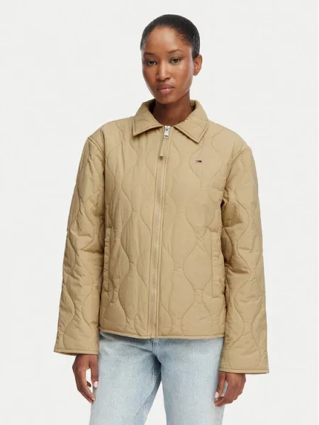 Tommy Jeans prijelazna jakna za žene bež