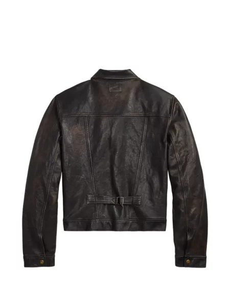Bőrdzseki Ralph Lauren Rrl rojtokkal barna