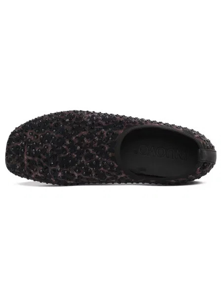 Baleríny Inuovo s leopardím vzorom hnedá