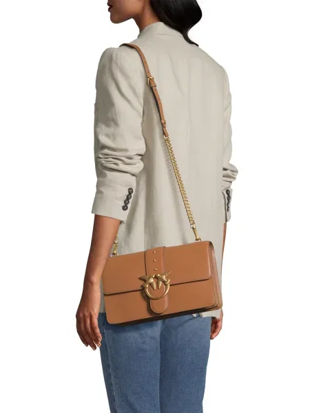 PINKO Torba za čez ramo LOVE ONE CLASSIC' rjava