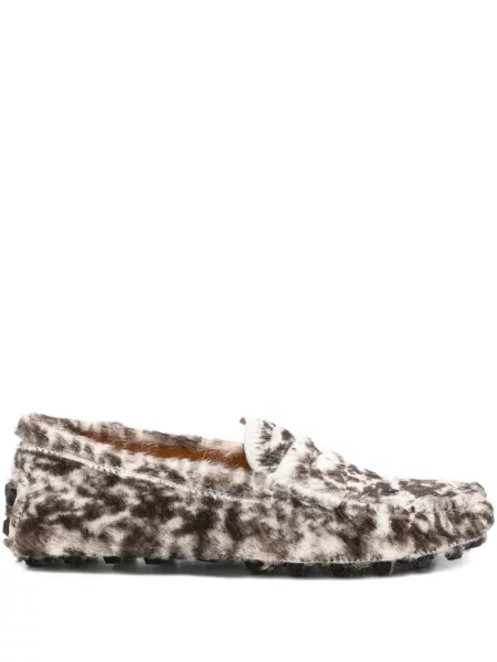Leopardí loafers Tod's s potiskem hnědé