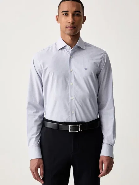 Hackett London bluză tip cămașă pentru bărbați cu albastru