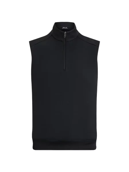 Vestă Rlx Ralph Lauren fără mâneci de jumătate de fermoar negru