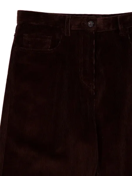 Pantaloni Miu Miu de catifea cord maro