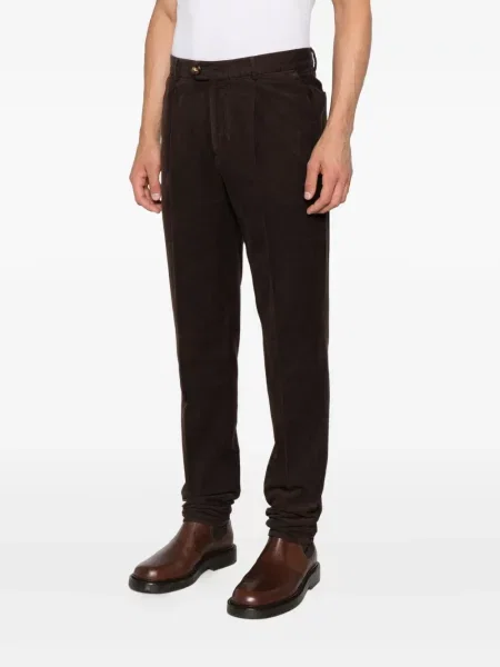 Pantaloni Brunello Cucinelli de catifea cord maro