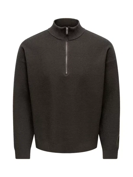 Only & Sons Pulover Carter metalic gri
