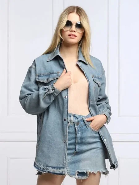 Liu Jo Geacă de blug | Longline Fit albastru