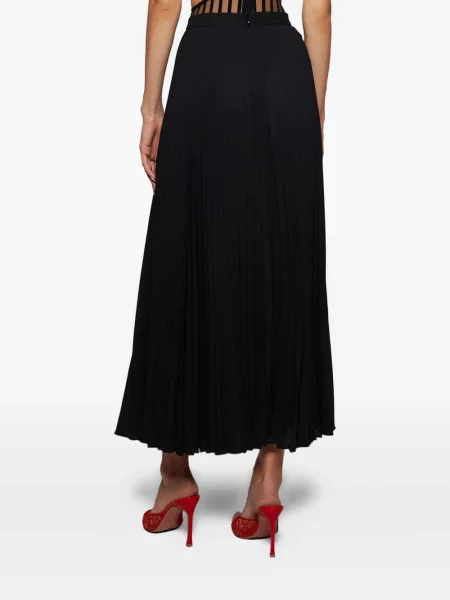 Fusta plisata Wardrobe.nyc plisată până la genunchi negru