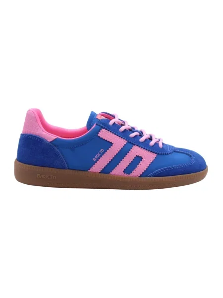 Satynowe sneakersy Back70 niebieskie