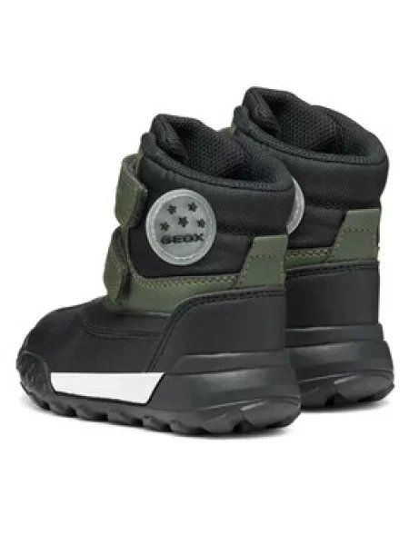 Geox Škornji za sneg B Trekkyup B Abx M Khaki črna