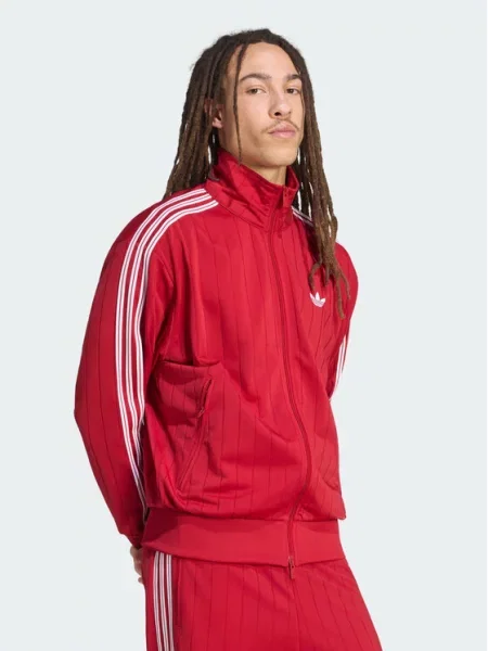 Adidas Originals jopica Firebird Drop Needle rdeča