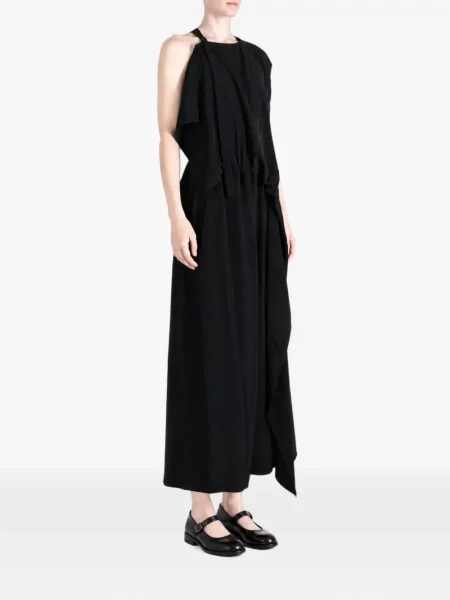 Rochie midi Y's asimetrică drapată negru
