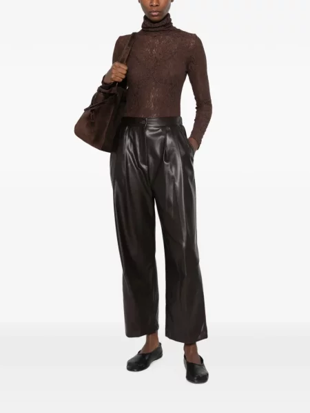 Top Dixie tricotate maro