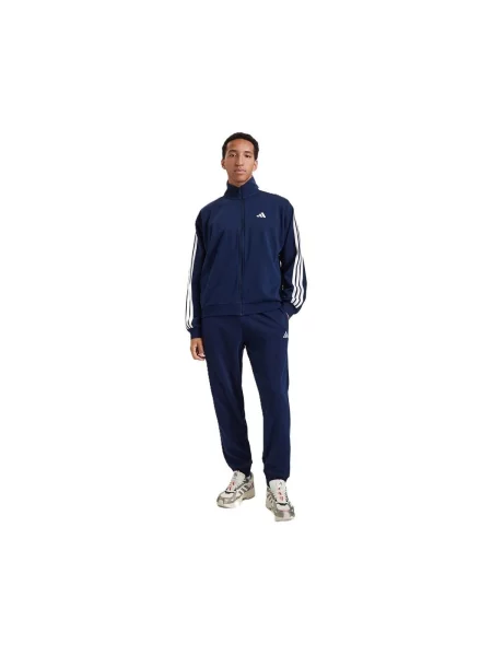 Adidas tepláková súprava pánska s bavlnou Three Stripes biela