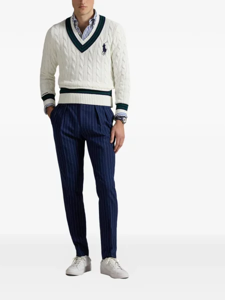 Șapcă Polo Ralph Lauren de mătase cu dungi cu cataramă albastru