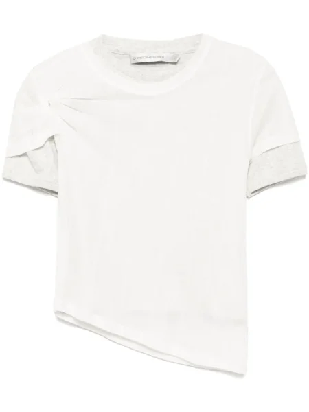 Tricou Christopher Esber transparente alb