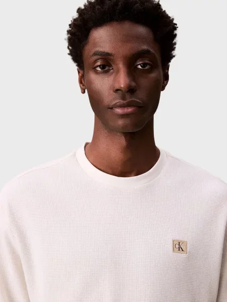 Лонгслів Calvin Klein Jeans білий
