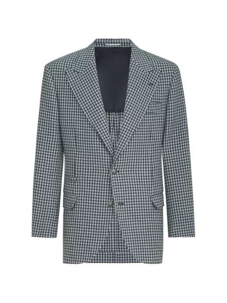 Sacou Brunello Cucinelli cu model pepito albastru