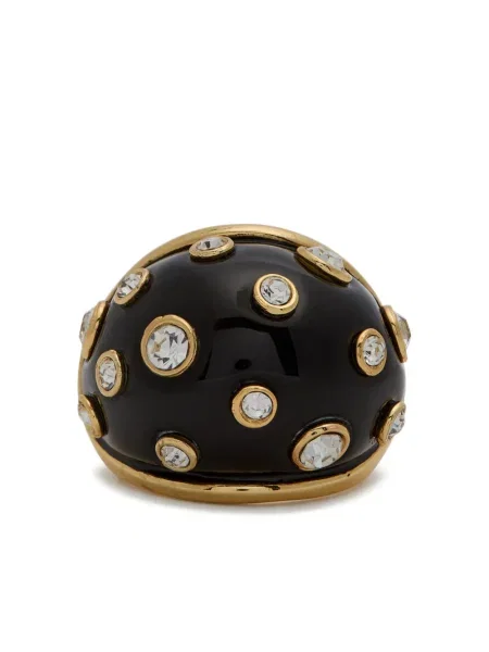 Пръстен Kenneth Jay Lane с кристали черно