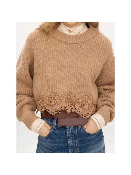 Sweter Chloe brązowy