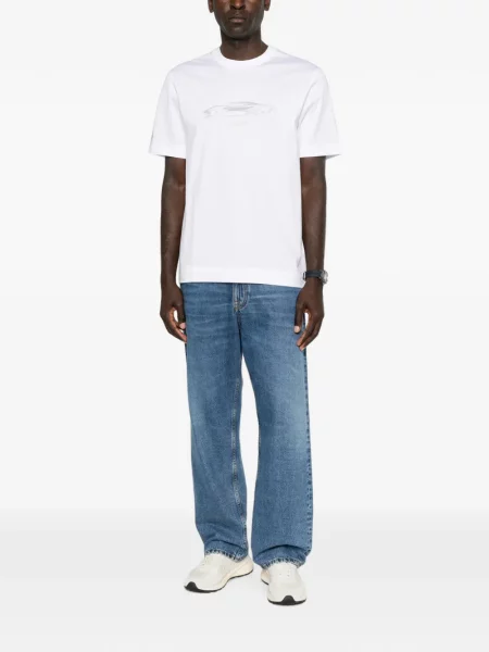 Tricou Boss cu imagine alb