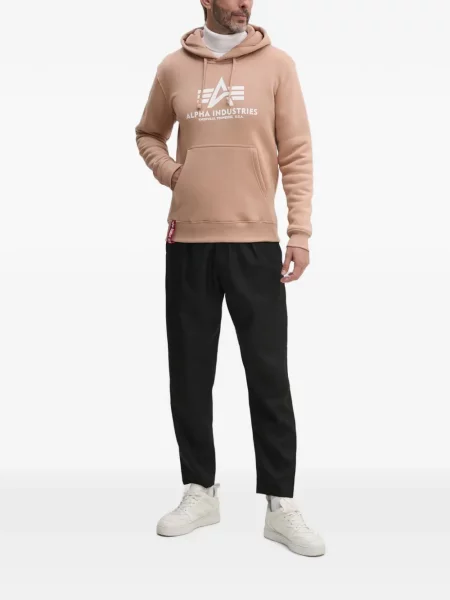 Hanorac cu glugă Alpha Industries cu imagine cu cordon