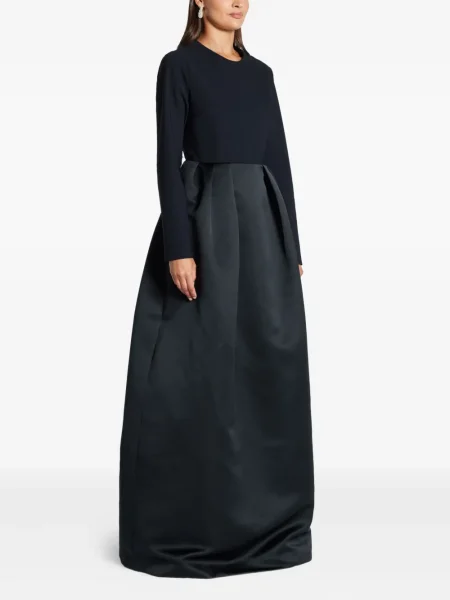 Rochie maxi Greta Constantine lungă de costum negru