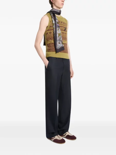 Pulover Dries Van Noten de lână verde
