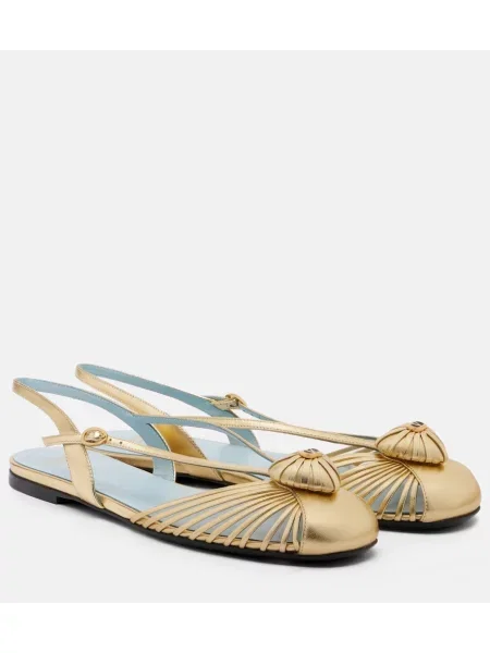 Balerini Valentino Garavani din piele slingback