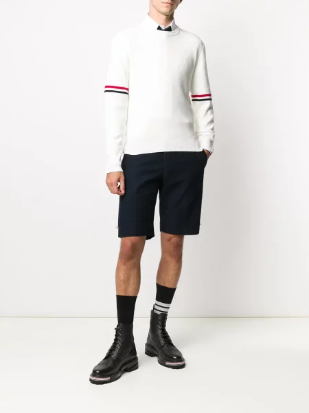 Sweter Thom Browne z okrągłym dekoltem biały