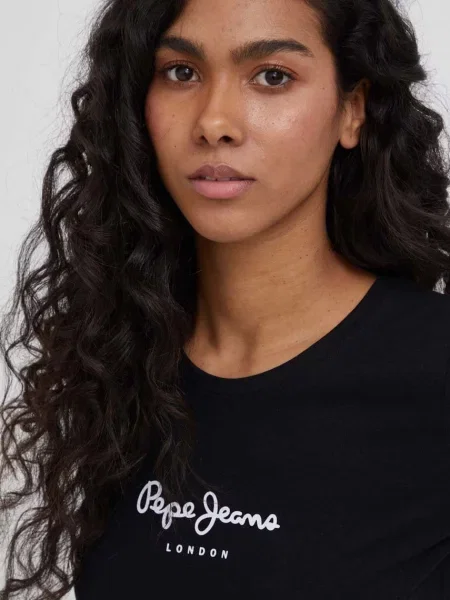 Футболка Pepe Jeans New Virginia Ss N женский чёрный