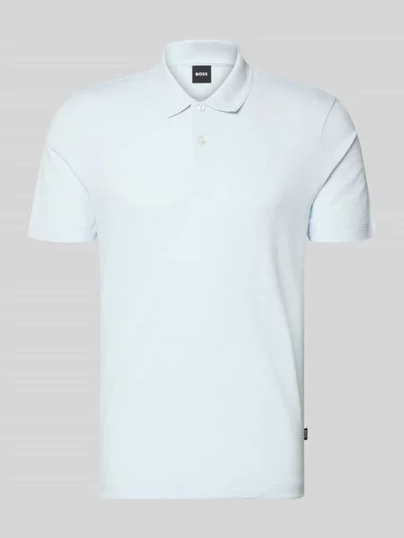 Koszulka polo o kroju regular fit z mieszanki bawełny model PARLAY Boss niebieska