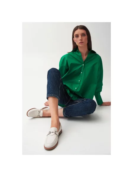 Лофери шкіряні молочні Estro білі