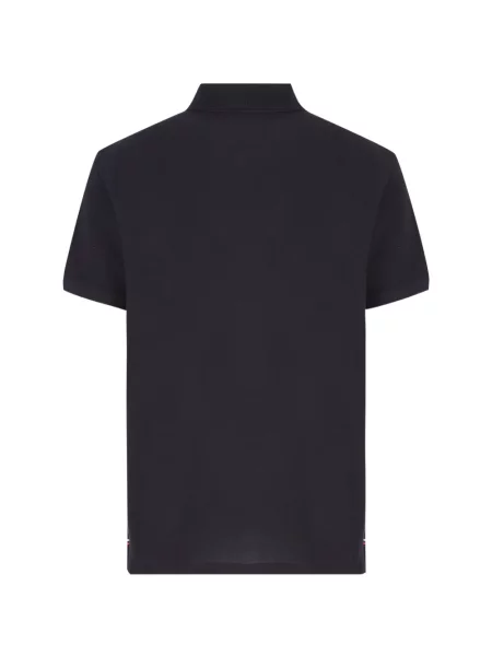 Tricou polo Moncler cu autograf albastru