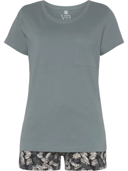 VIVANCE Kratke hlače za spanje Dreams bež / zelena črna