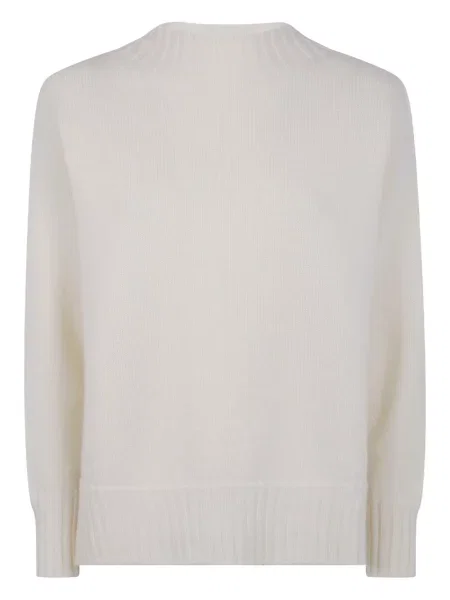 Pulover Drumohr de lână cu decolteu rotund alb