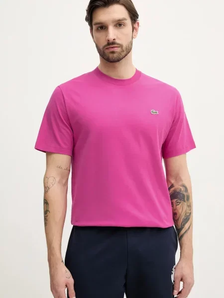 Lacoste basic tričko růžové
