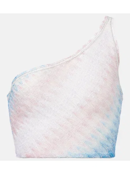 Cropp top Missoni cu un umăr gol roz