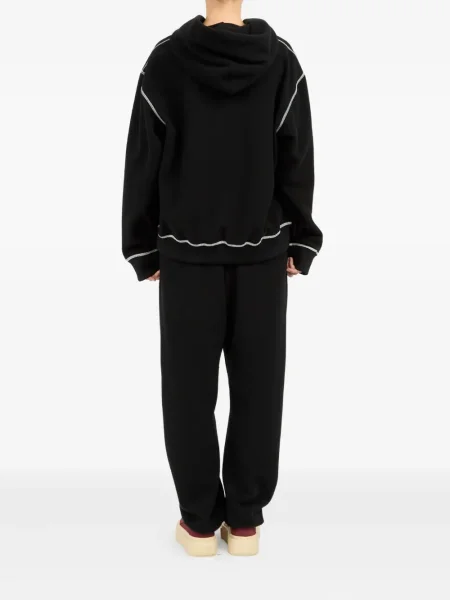 Hanorac cu glugă Mm6 Maison Margiela cu broderie negru